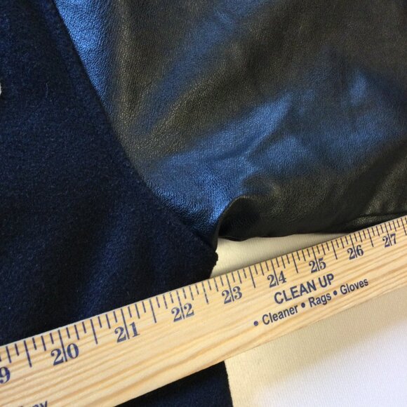 Faith Power Cross Varsity Jacket Med/LG Black Pleather Slashyouth - Picture 6 of 8